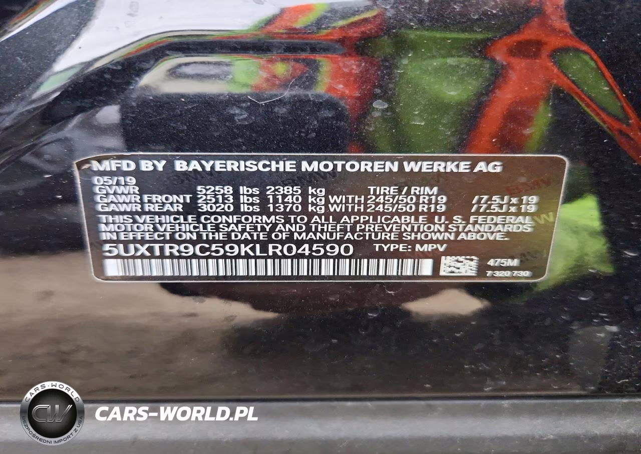 2019 BMW X3 xDrive30I VIN:5UXTR9C59KLR04590 - 12