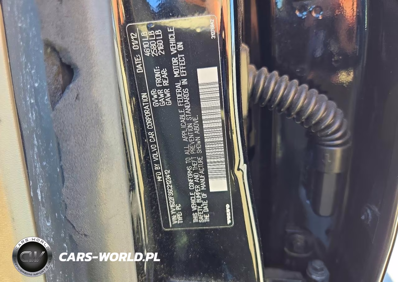 2012 Volvo S60 T5 VIN:YV1622FS6C2123412 - 12