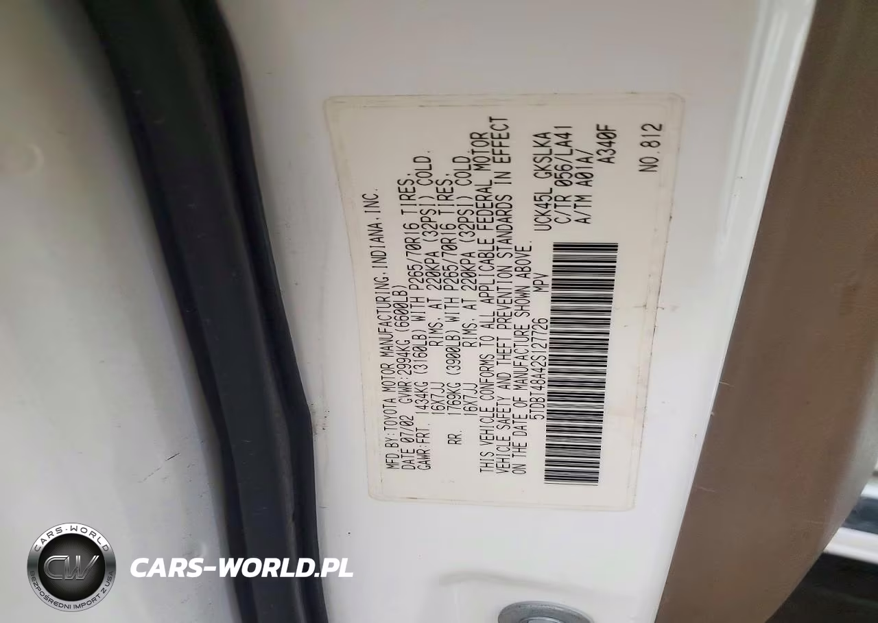 2002 Toyota Sequoia Limited VIN:5TDBT48A42S127726 - 14