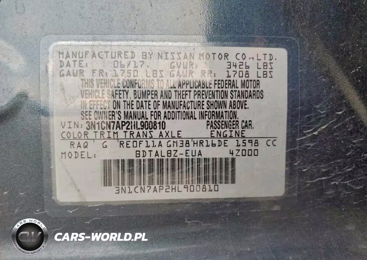 2017 Nissan Versa S VIN:3N1CN7AP2HL900810 - 13