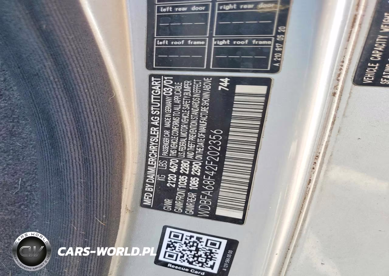 2002 Mercedes-Benz Sl 500 VIN:WDBFA68F42F202356 - 12