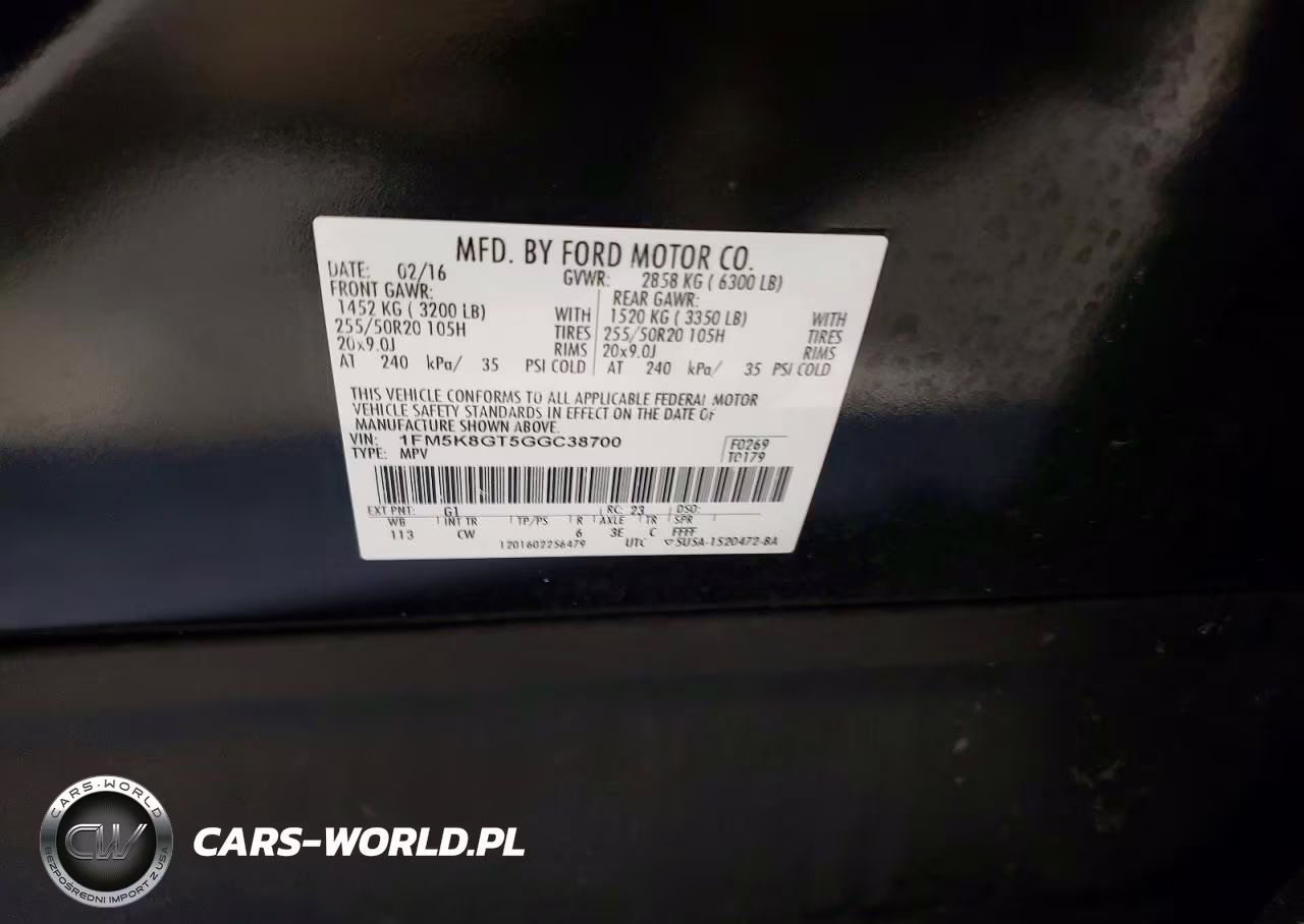 2016 Ford Explorer Sport VIN:1FM5K8GT5GGC38700 - 13