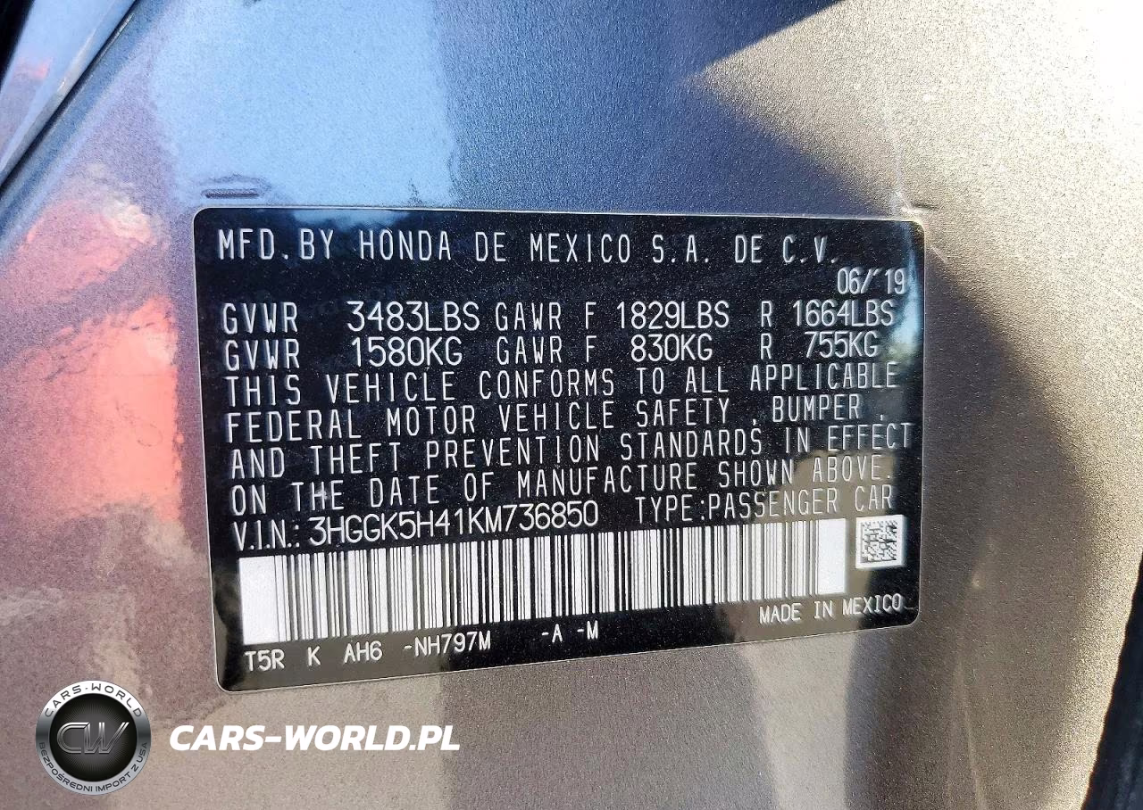 2019 Honda Fit Lx VIN:3HGGK5H41KM736850 - 12