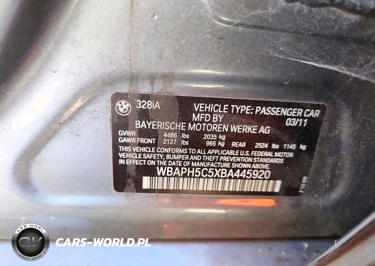 2011 BMW 328 I Sulev VIN:WBAPH5C5XBA445920 - 13