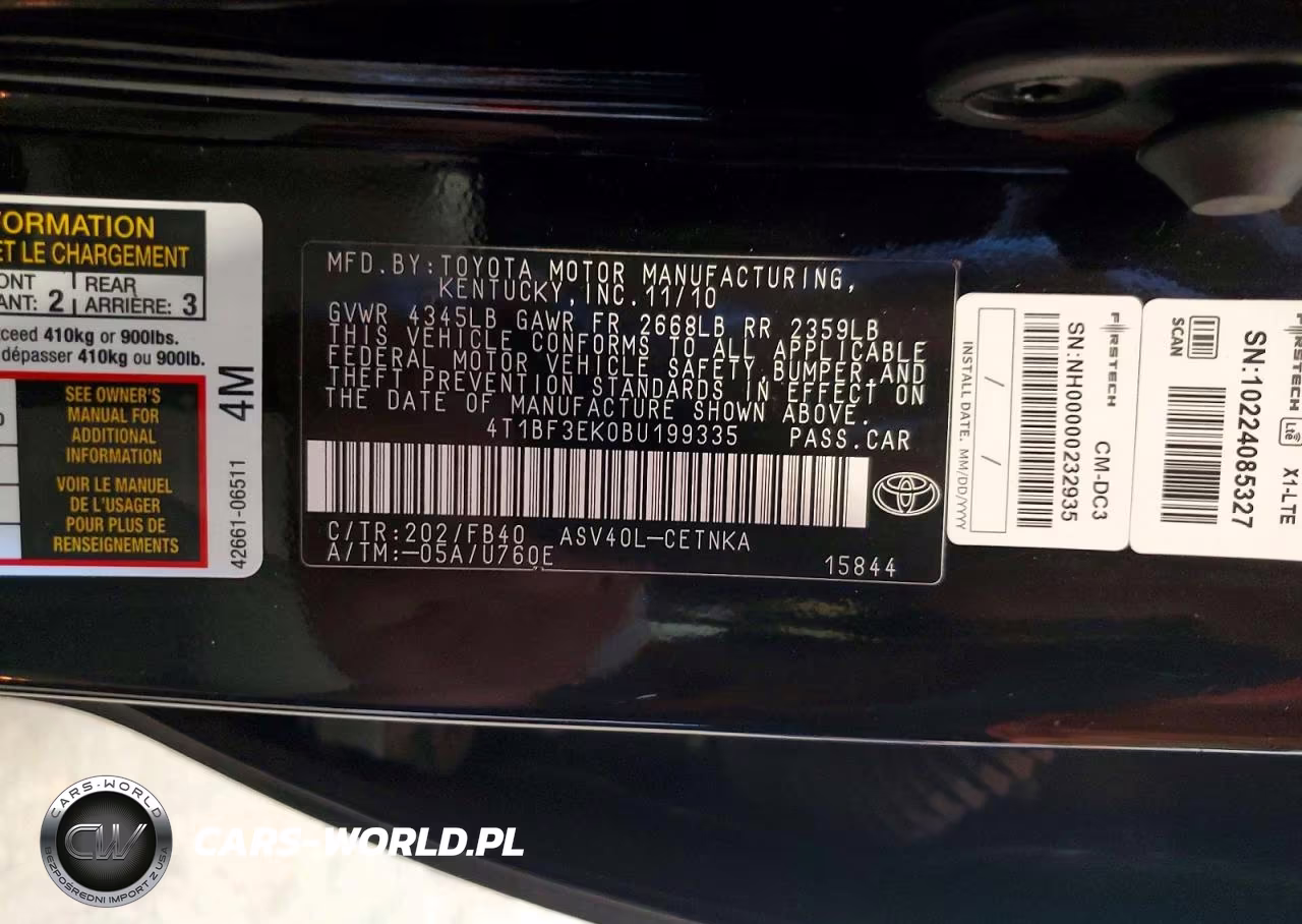 2011 Toyota Camry Le VIN:4T1BF3EK0BU199335 - 12
