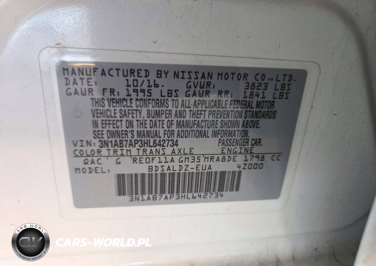 2017 Nissan Sentra Sv VIN:3N1AB7AP3HL642734 - 12