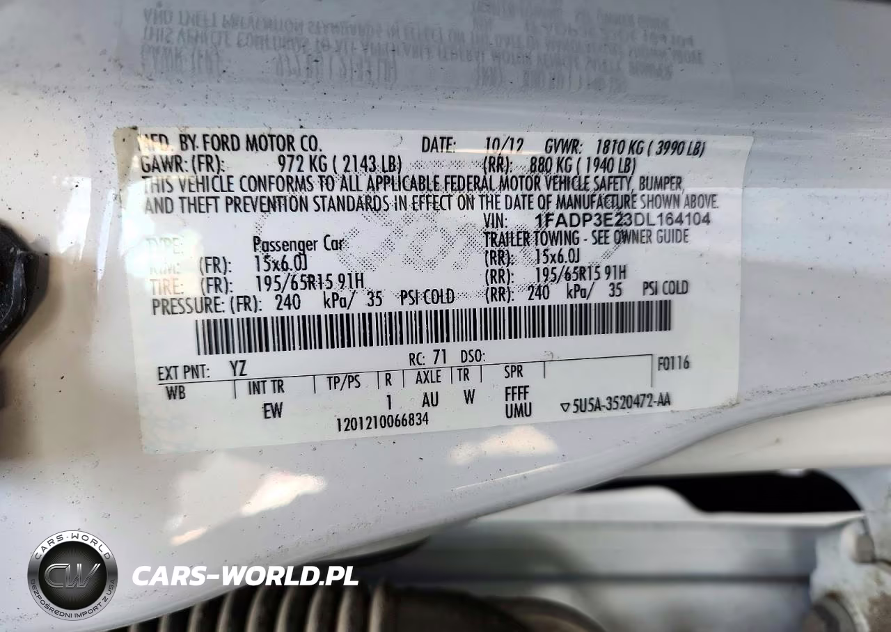 2013 Ford Focus S VIN:1FADP3E23DL164104 - 12