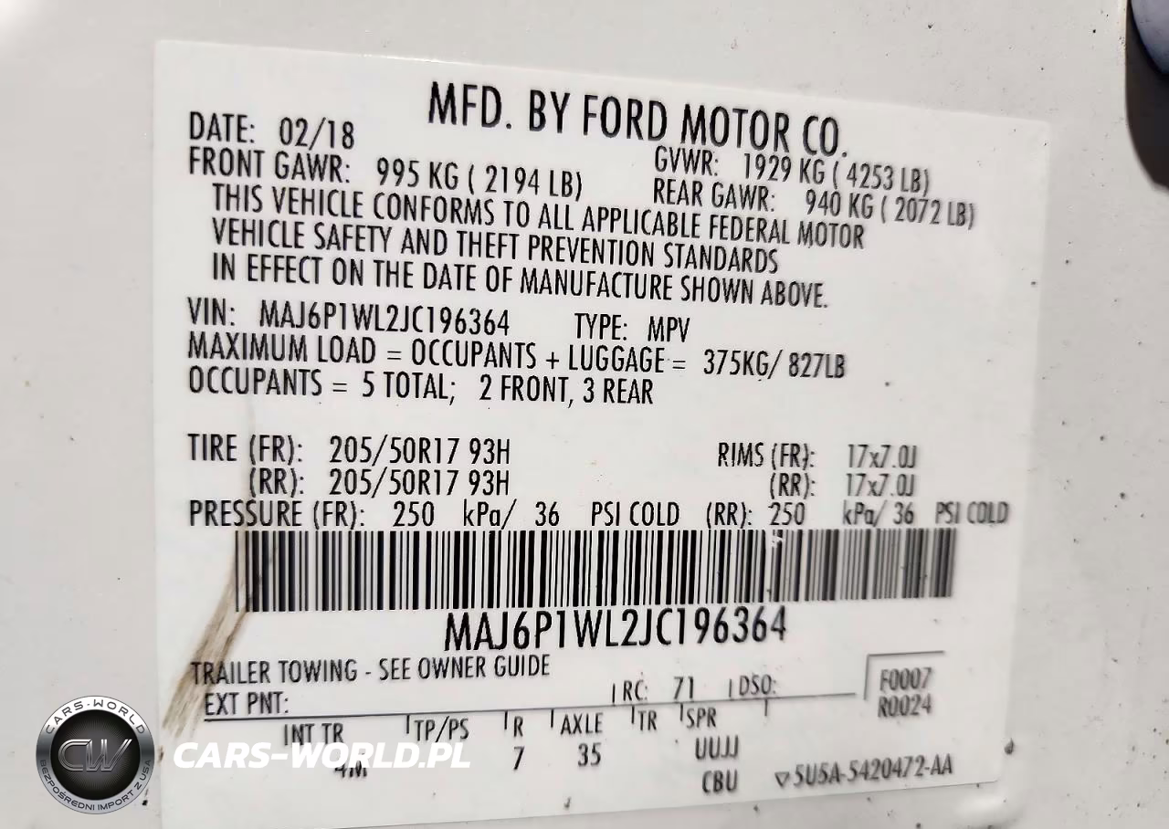 2018 Ford Ecosport Titanium VIN:MAJ6P1WL2JC196364 - 13