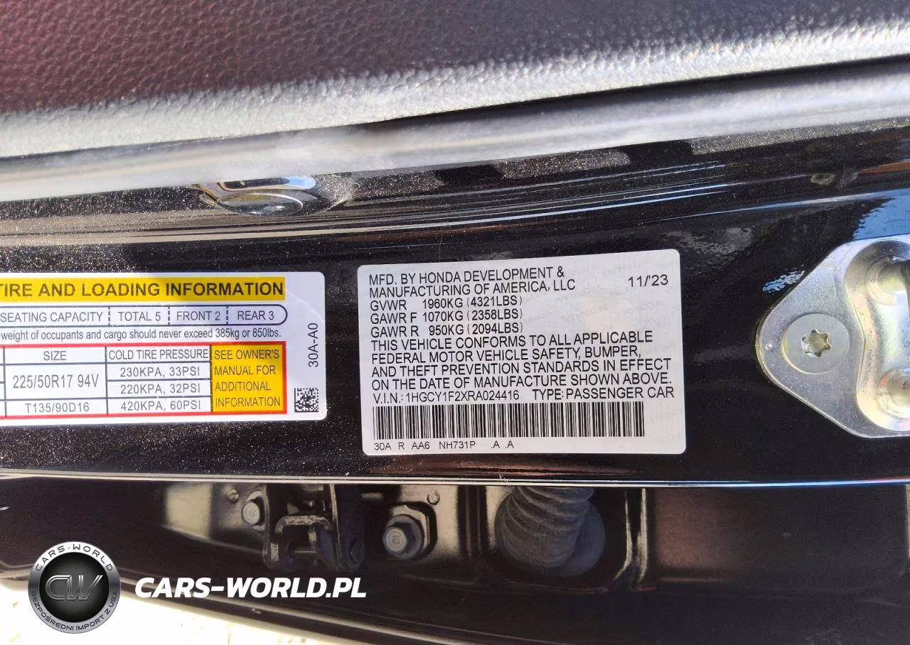 2024 Honda Accord Lx VIN:1HGCY1F2XRA024416 - 13