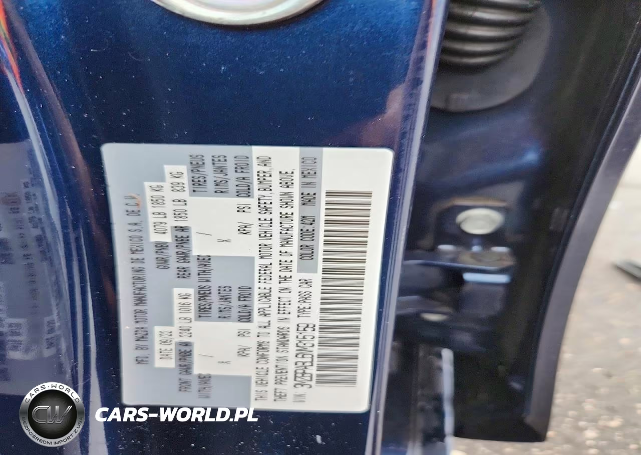 2022 Mazda 3 Select VIN:3MZBPABL6NM315159 - 12