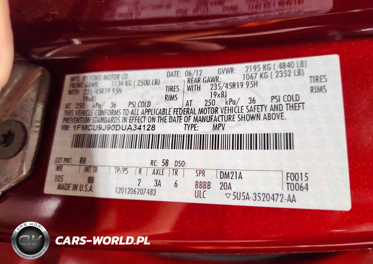 2013 Ford Escape Titanium VIN:1FMCU9J90DUA34128 - 13