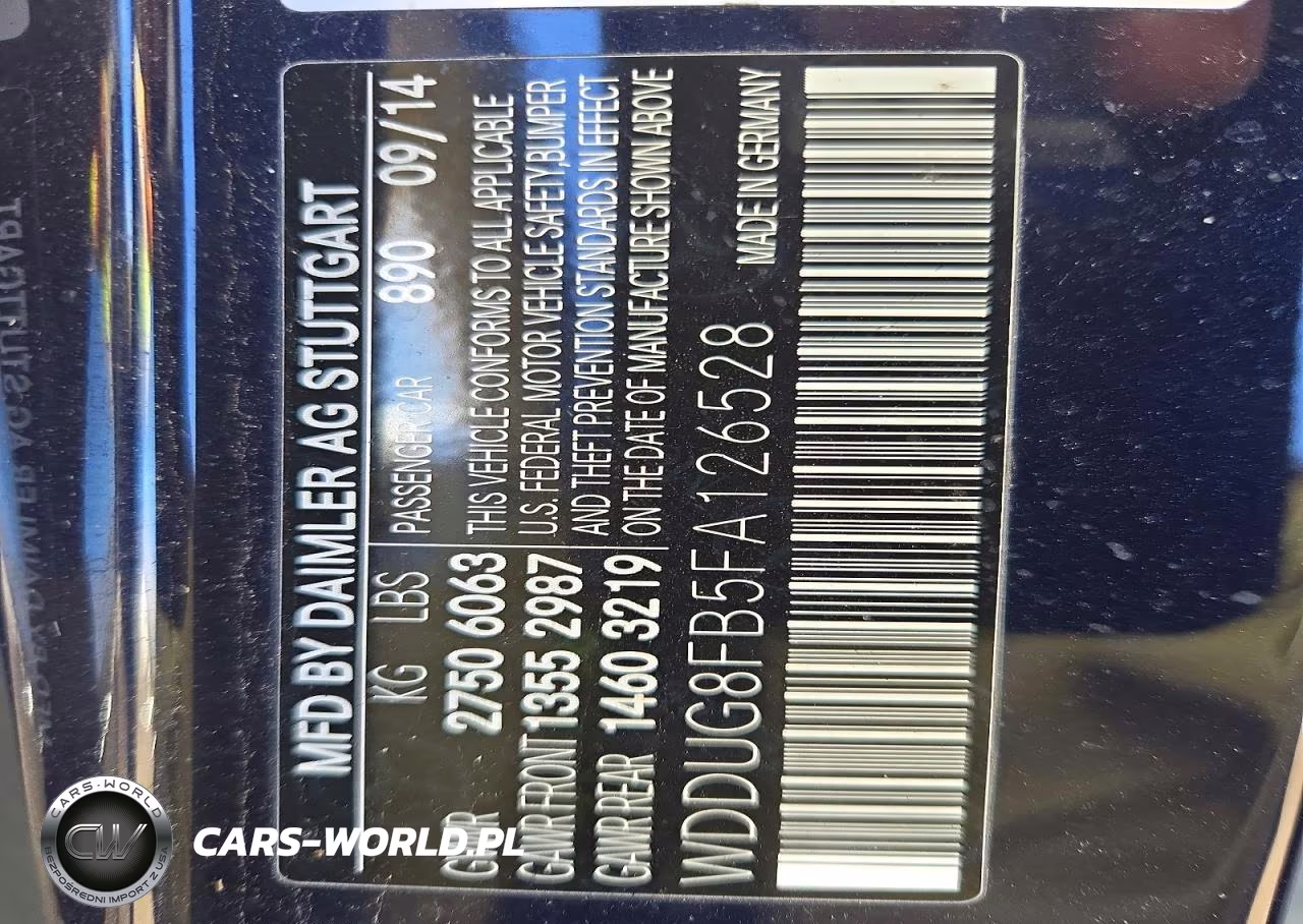2015 Mercedes-Benz S 550 4Matic VIN:WDDUG8FB5FA126528 - 12