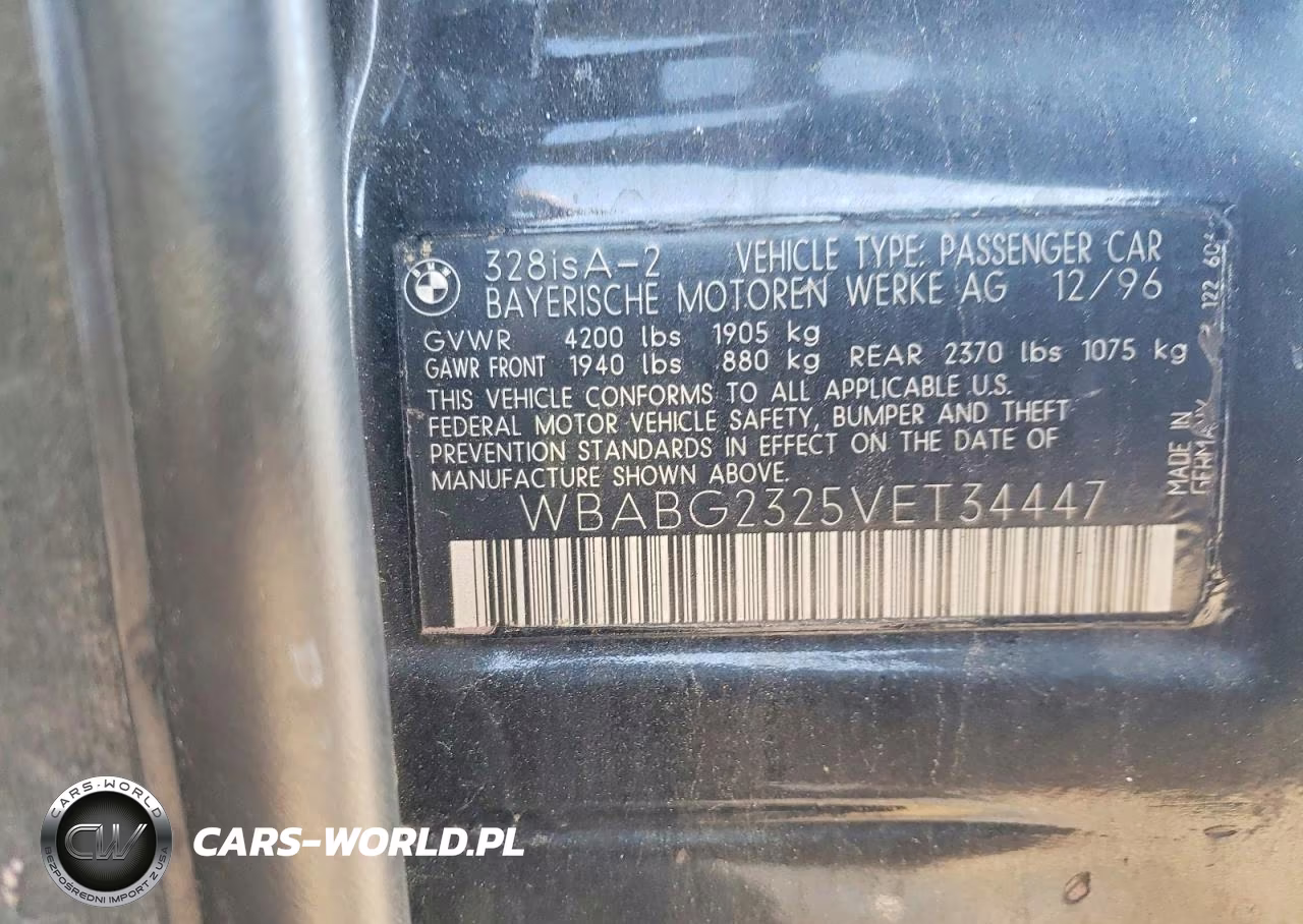 1997 BMW 328 Is Automatic VIN:WBABG2325VET34447 - 13
