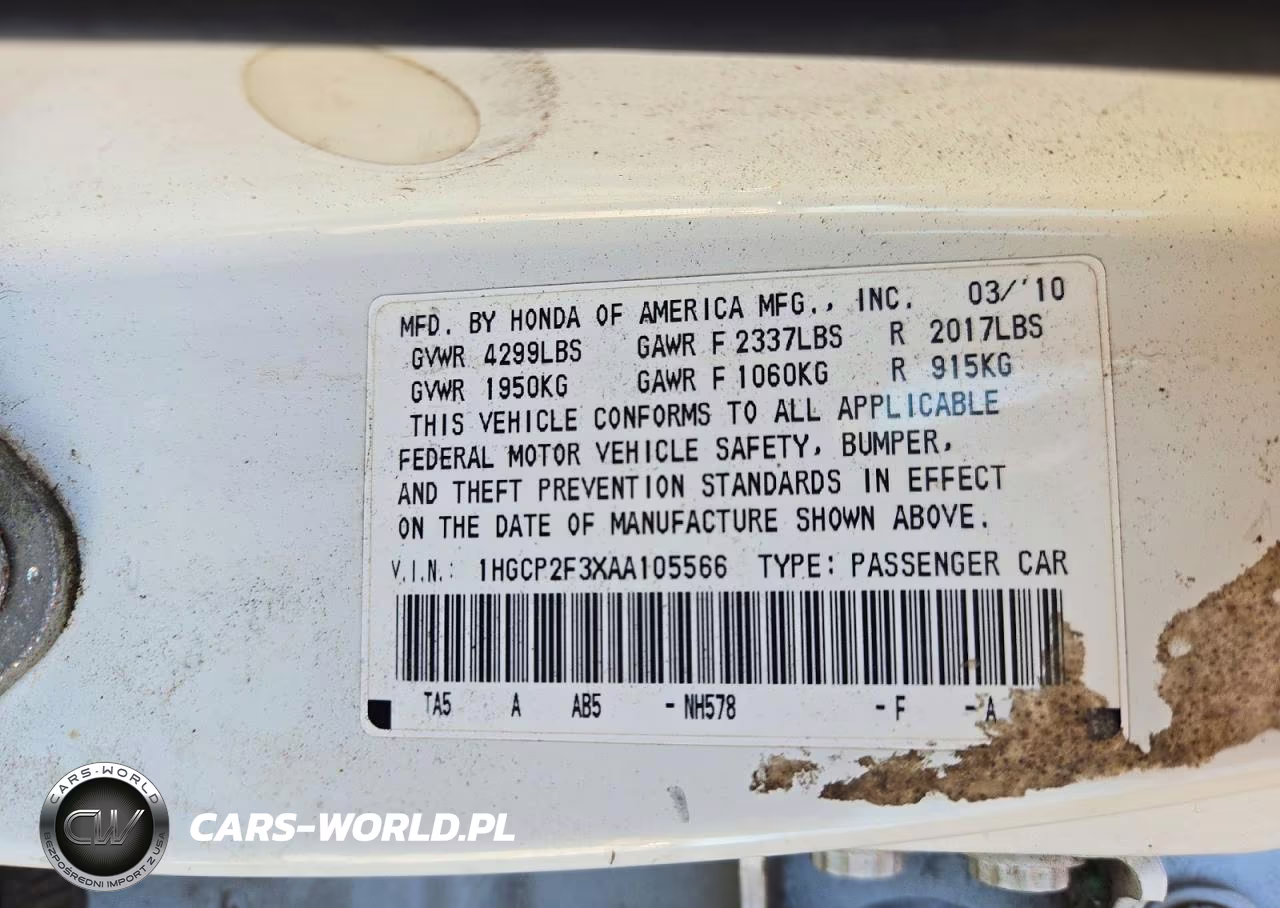 2010 Honda Accord Lx VIN:1HGCP2F3XAA105566 - 13