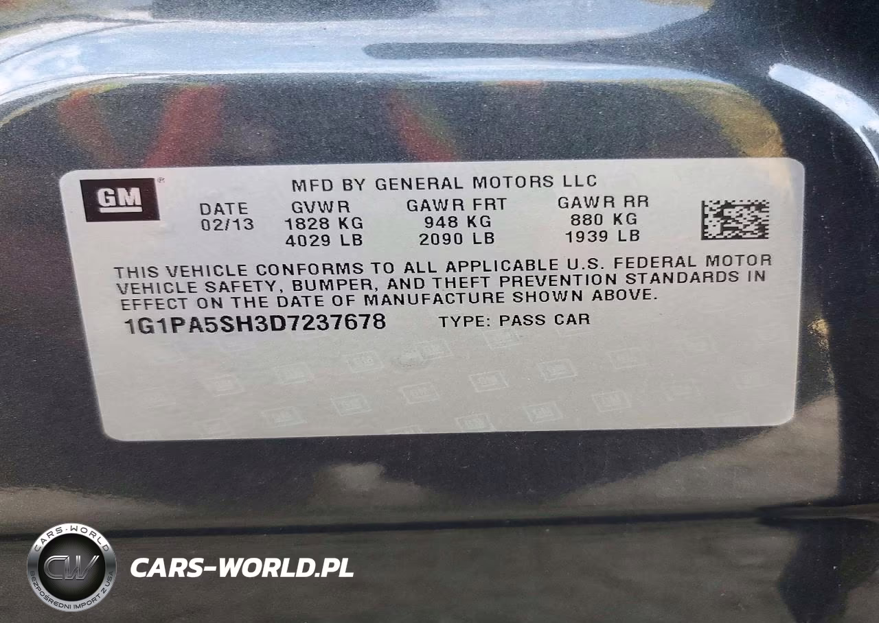 2013 Chevrolet Cruze Ls VIN:1G1PA5SH3D7237678 - 12