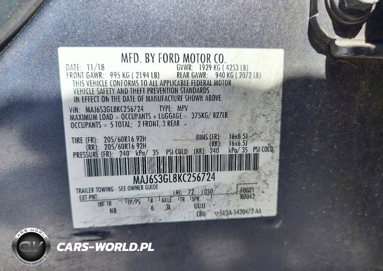 2019 Ford Ecosport Se VIN:MAJ6S3GL8KC256724 - 13