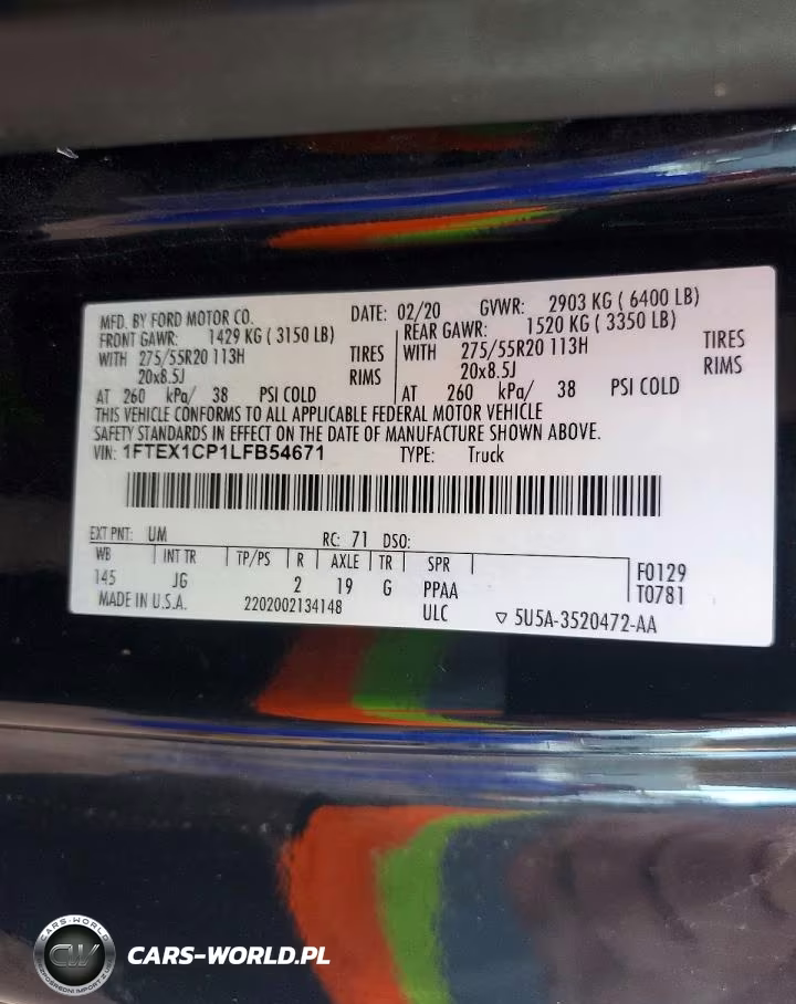 2020 Ford F150 Super Cab VIN:1FTEX1CP1LFB54671 - 12