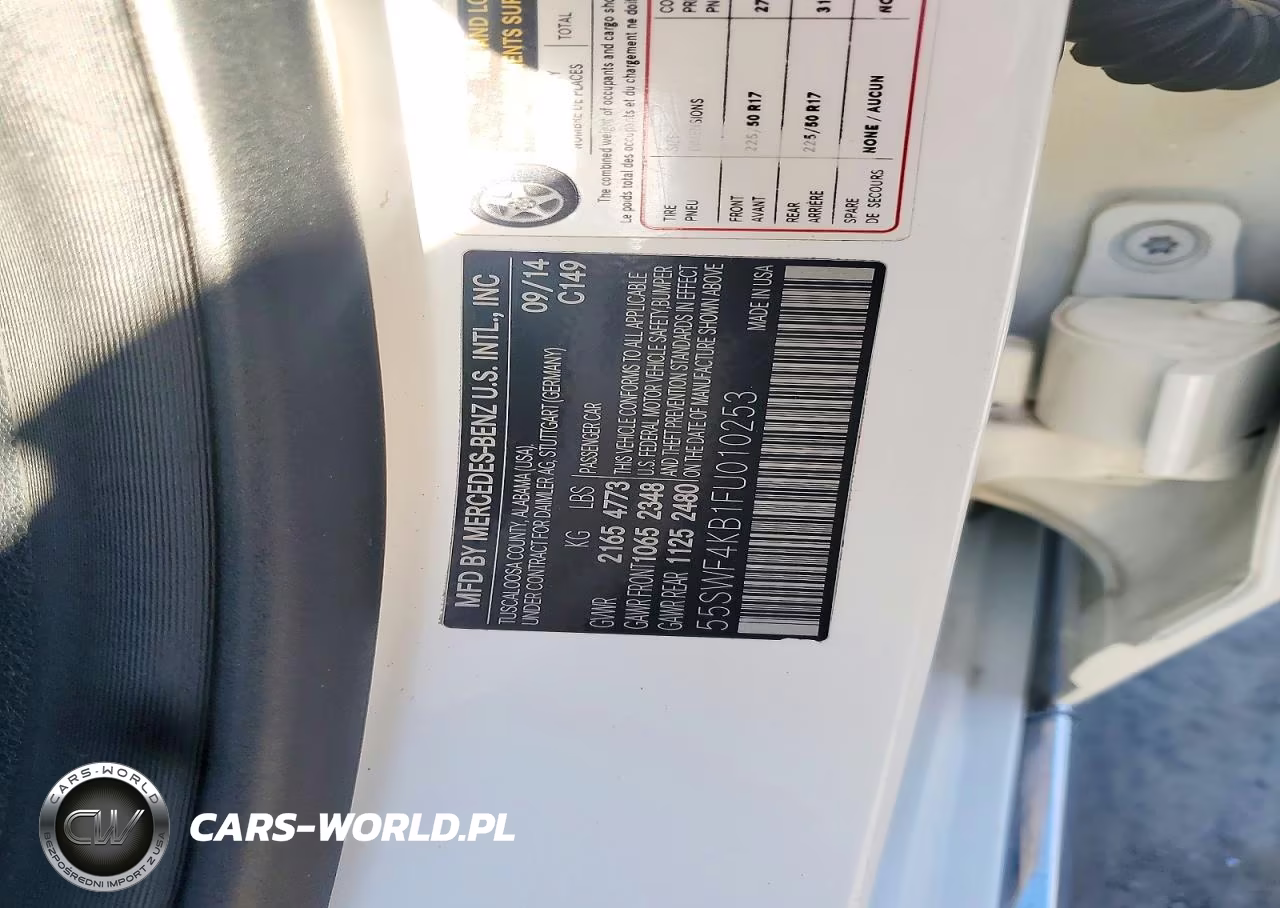 2015 Mercedes-Benz C 300 4Matic VIN:55SWF4KB1FU010253 - 12