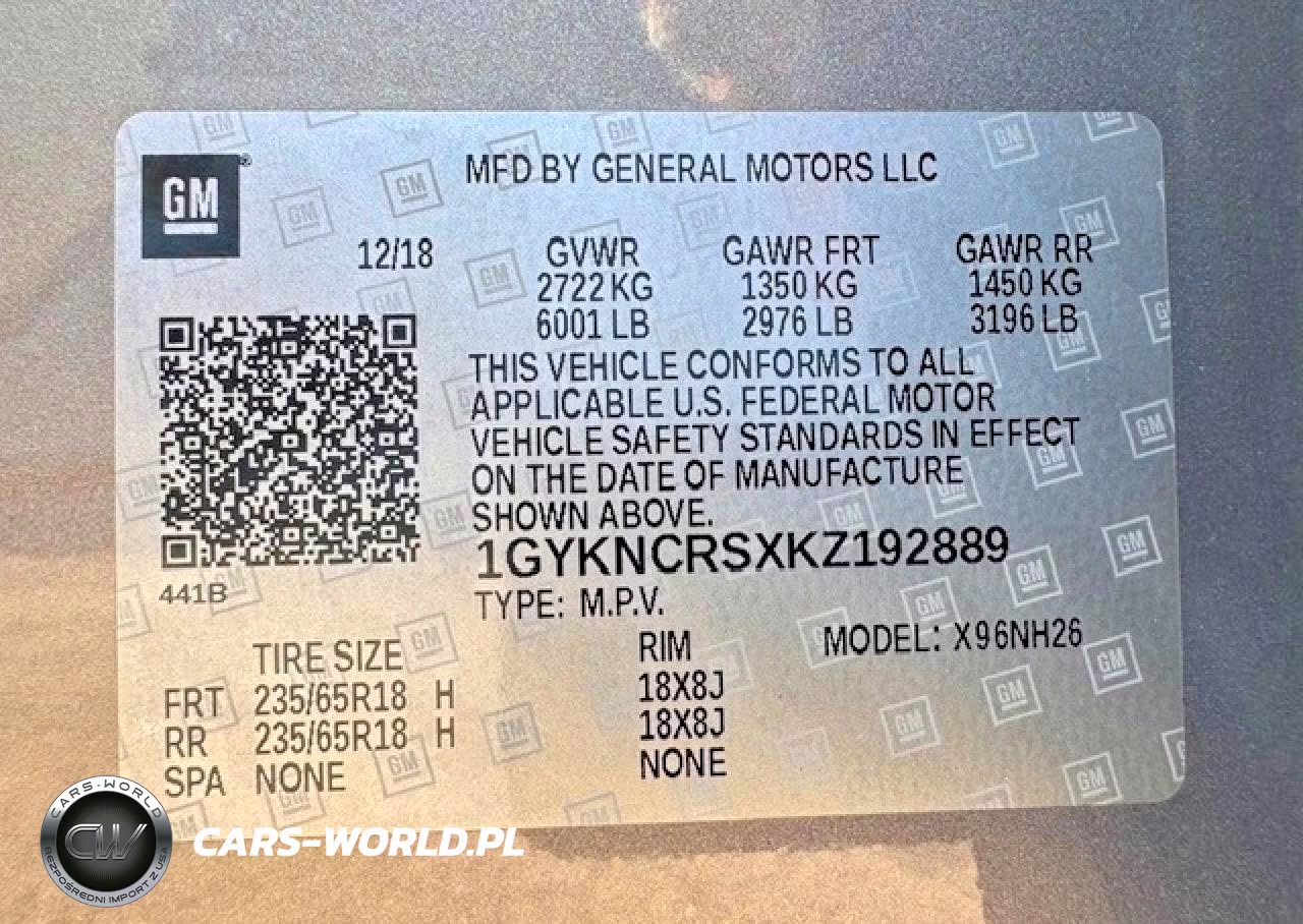 2019 Cadillac Xt5 Luxury VIN:1GYKNCRSXKZ192889 - 15