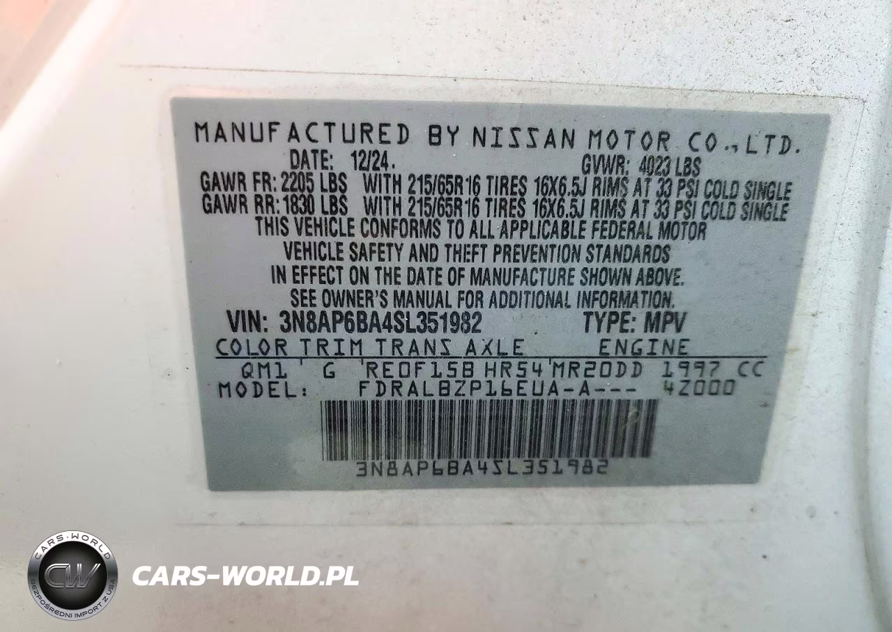 2025 Nissan Kicks S VIN:3N8AP6BA4SL351982 - 14