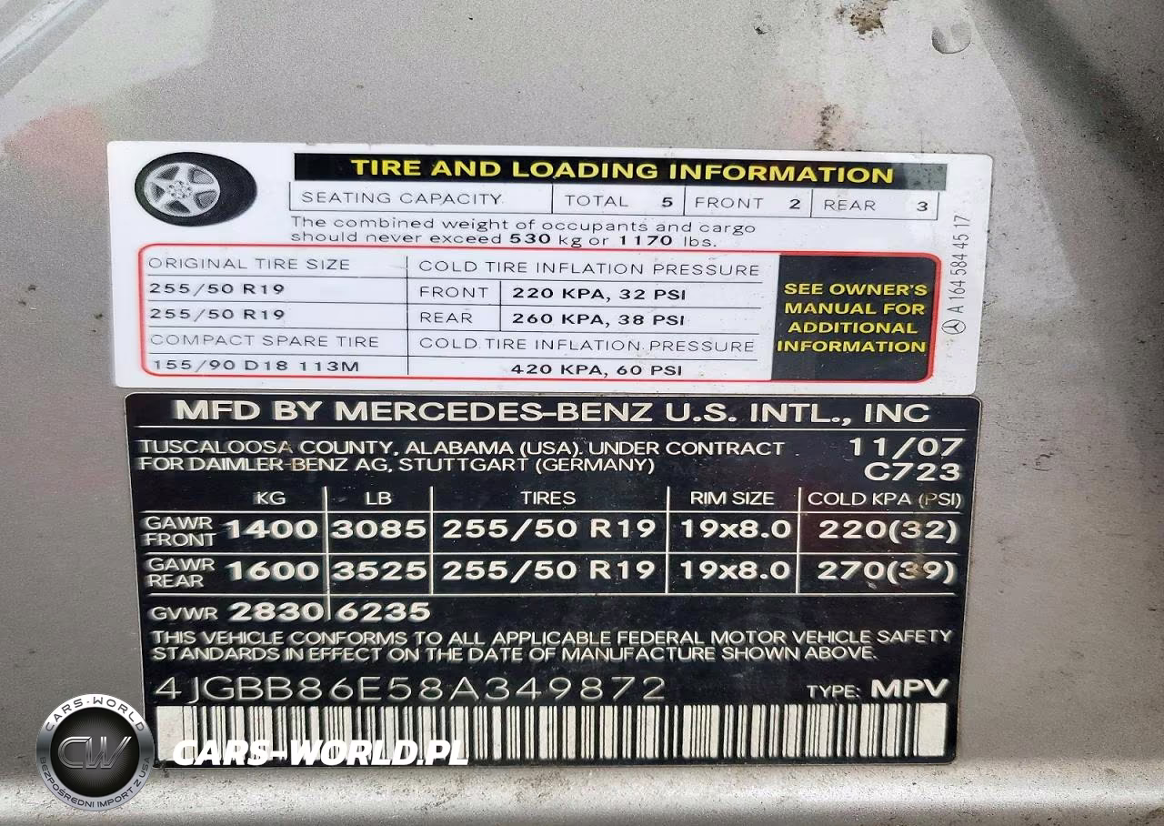 2008 Mercedes-Benz Ml 350 VIN:4JGBB86E58A349872 - 13