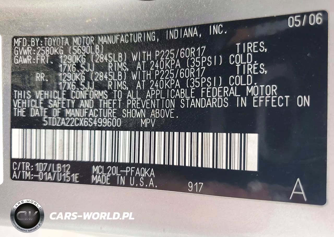 2006 Toyota Sienna Xle 7 Passenger VIN:5TDZA22CX6S499600 - 13