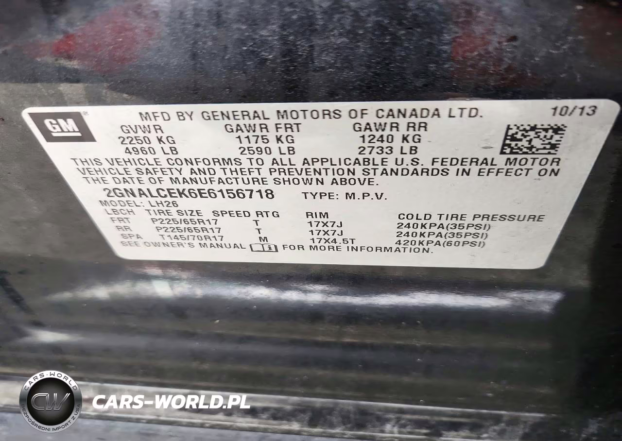 2014 Chevrolet Equinox Lt VIN:2GNALCEK6E6156718 - 14