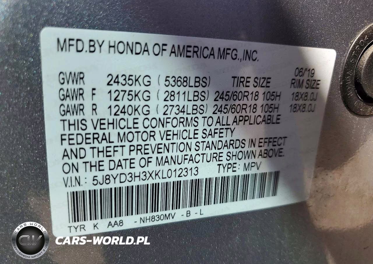 2019 Acura Mdx VIN:5J8YD3H3XKL012313 - 13