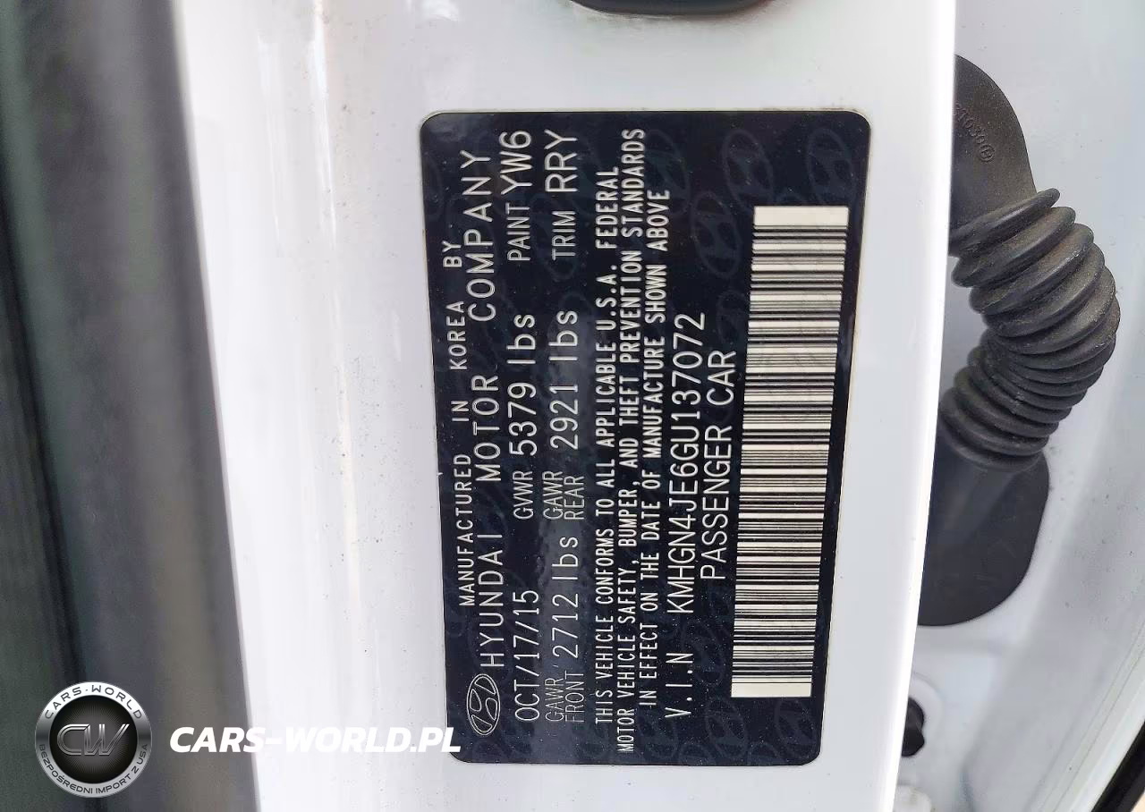 2016 Hyundai Genesis 3.8L VIN:KMHGN4JE6GU137072 - 12