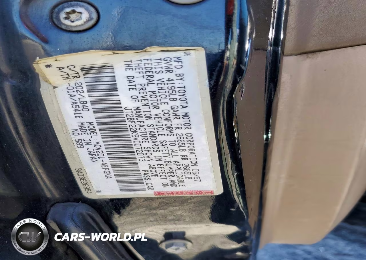 1997 Toyota Camry Xle V6 VIN:JT2BF22K9V0072073 - 12