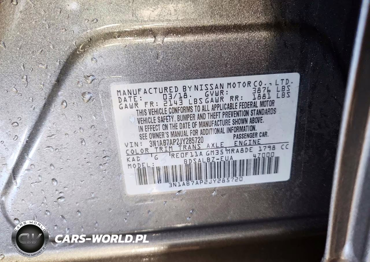 2018 Nissan Sentra S VIN:3N1AB7AP2JY285720 - 13