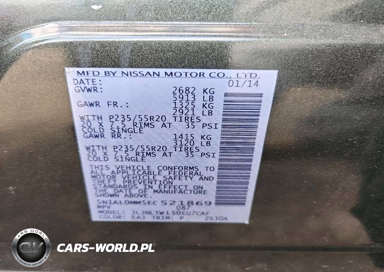 2014 Infiniti Qx60 Base VIN:5N1AL0MM5EC521869 - 13