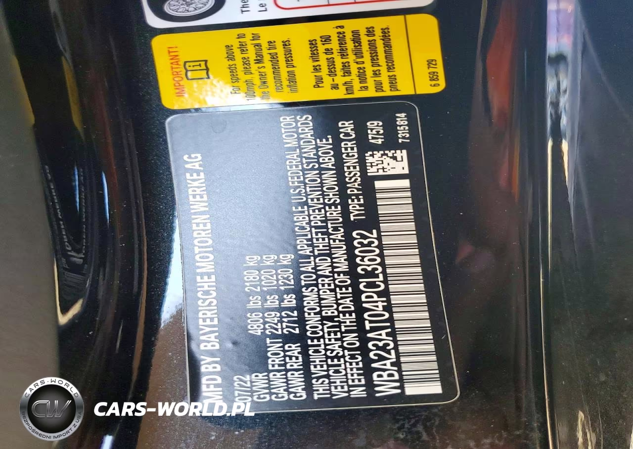 2023 BMW 430I VIN:WBA23AT04PCL36032 - 13