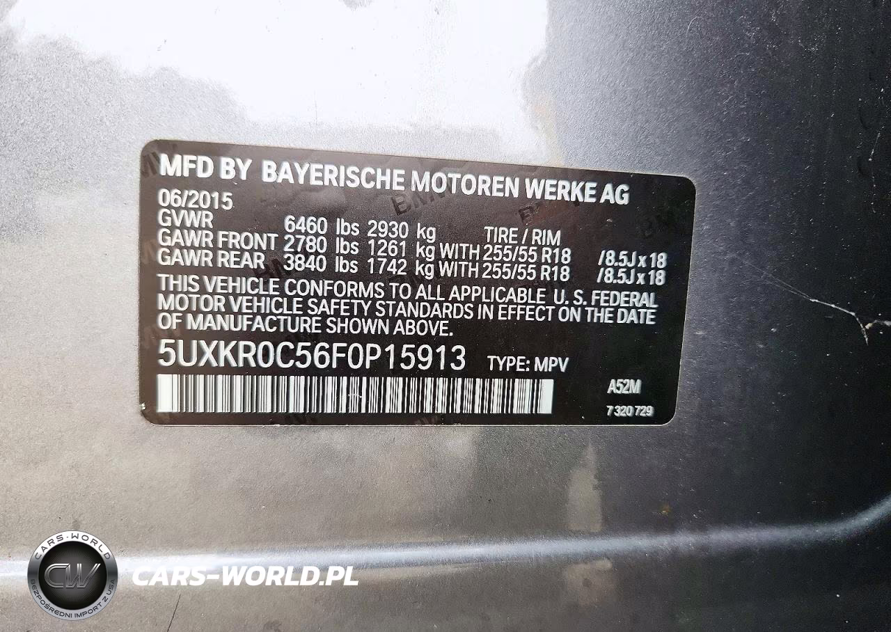 2015 BMW X5 xDrive35I VIN:5UXKR0C56F0P15913 - 13