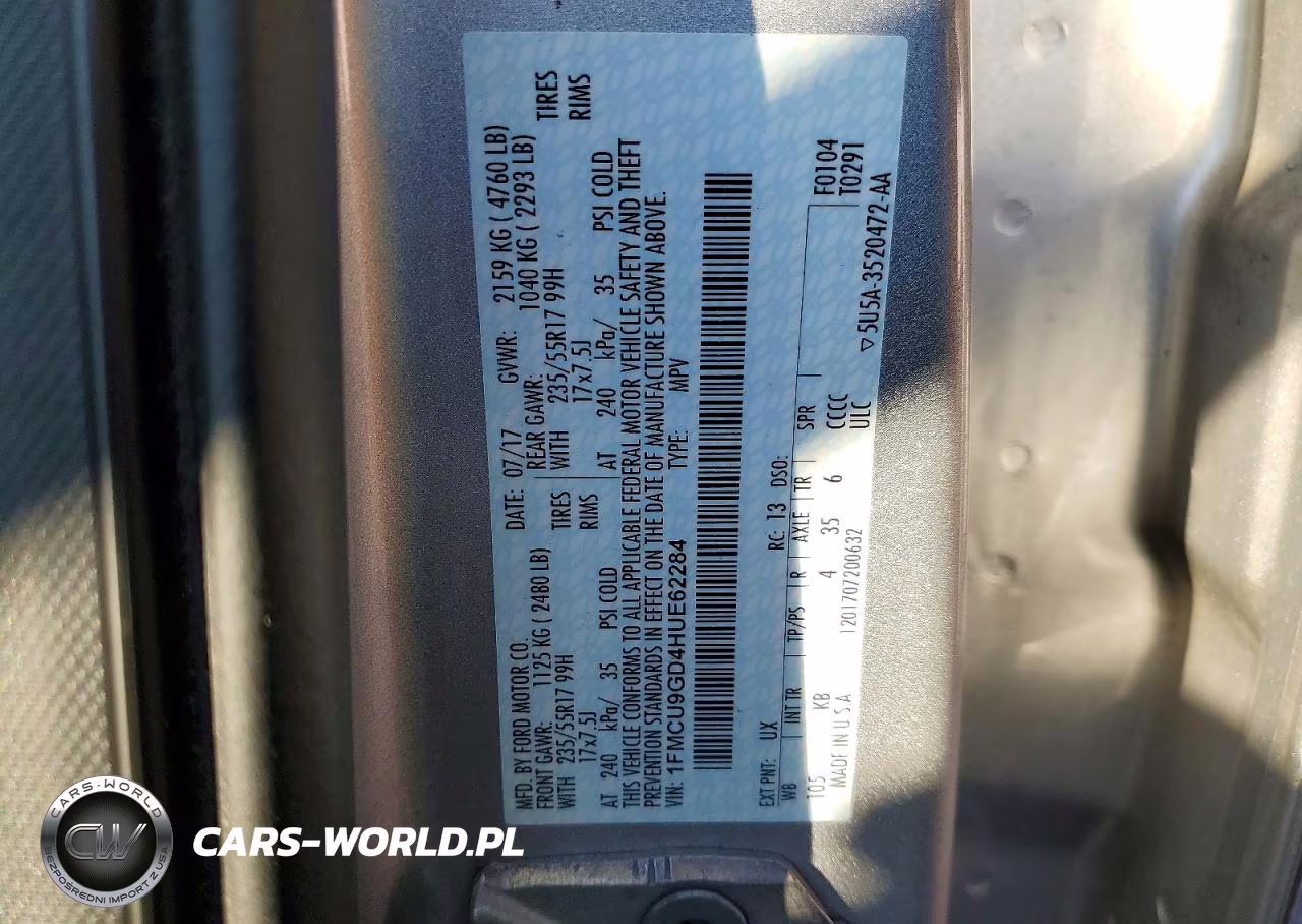 2017 Ford Escape Se VIN:1FMCU9GD4HUE62284 - 13