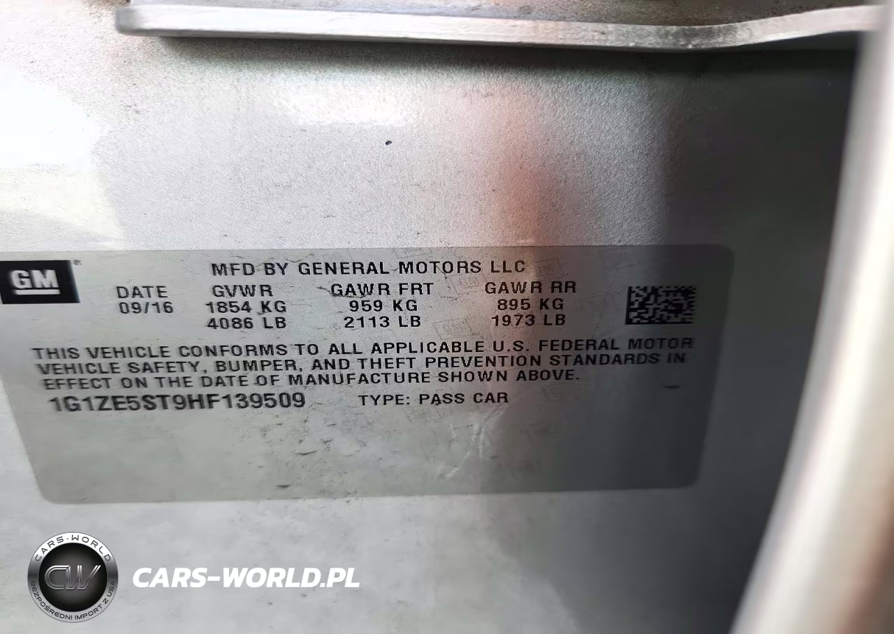 2017 Chevrolet Malibu Lt VIN:1G1ZE5ST9HF139509 - 12