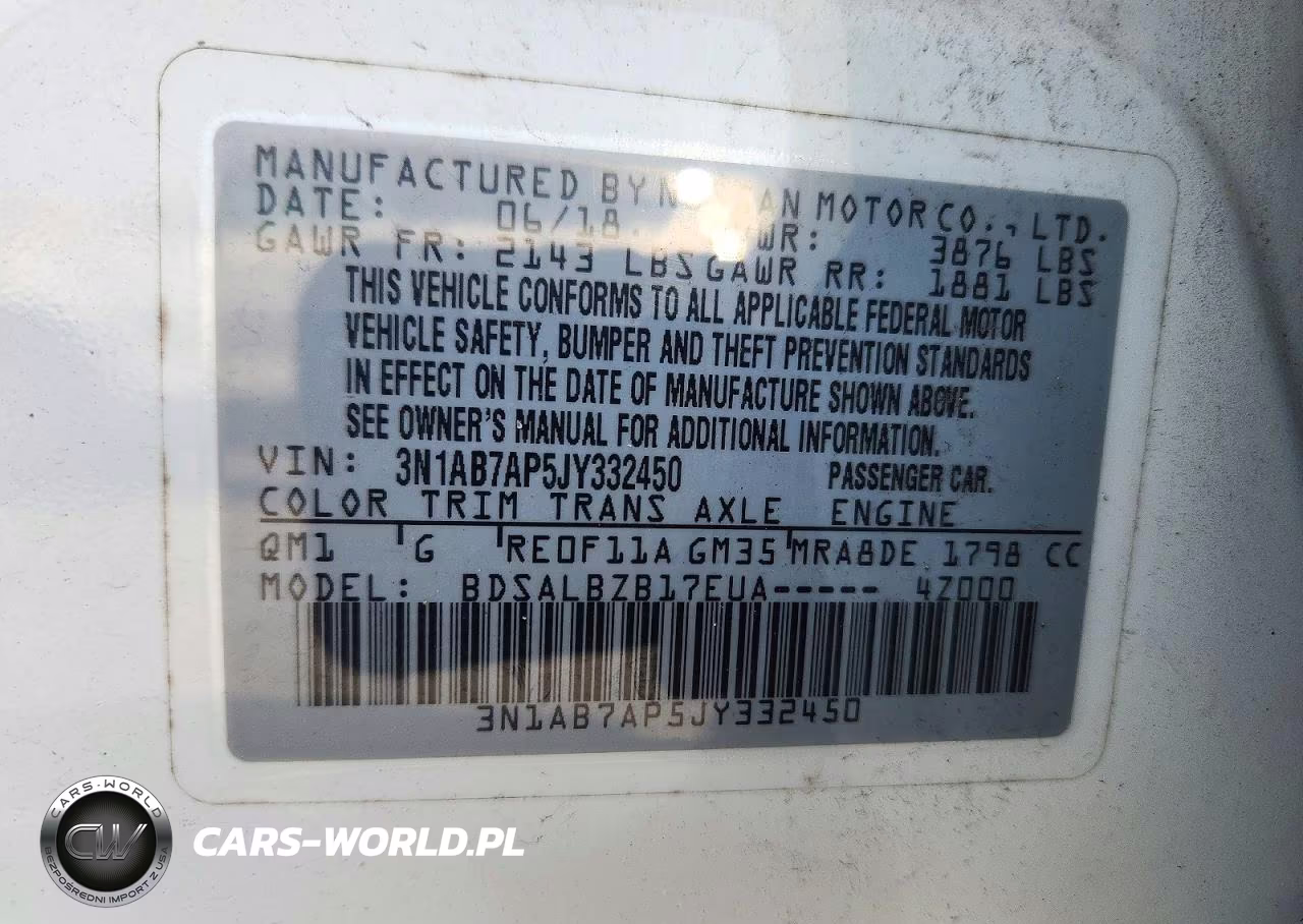 2018 Nissan Sentra S VIN:3N1AB7AP5JY332450 - 12