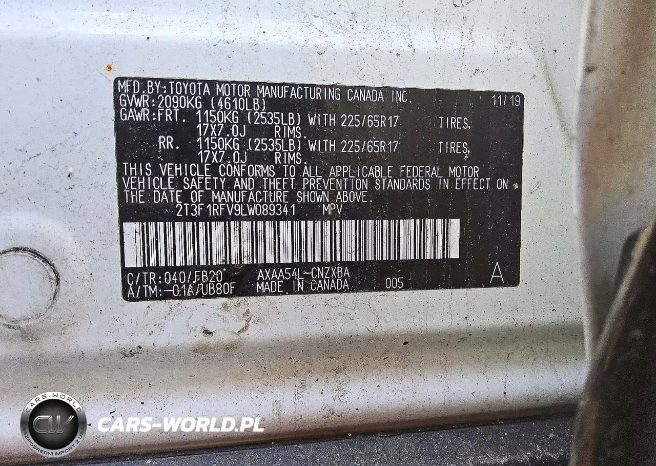 2020 Toyota Rav4 Le VIN:2T3F1RFV9LW089341 - 13