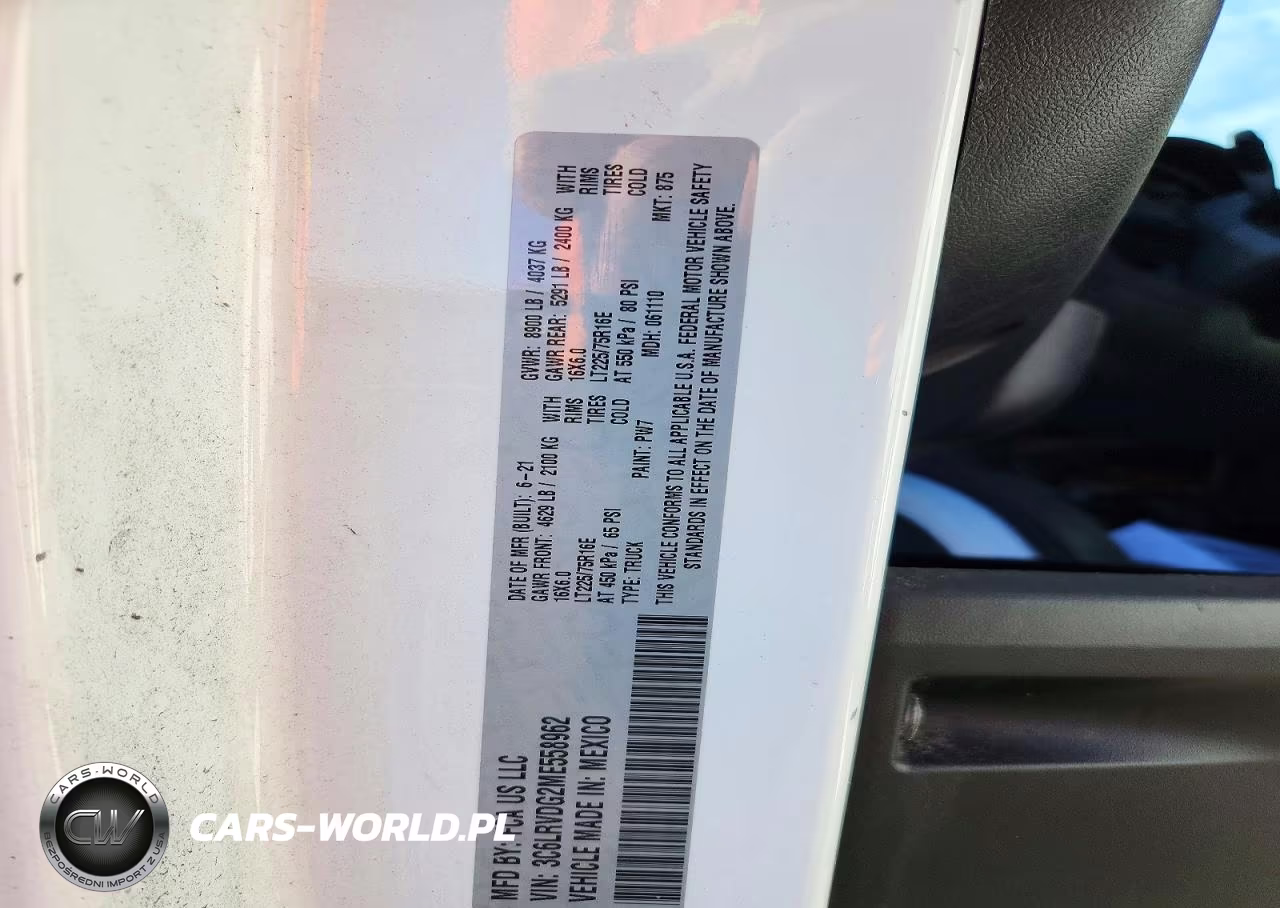 2021 Ram Promaster 2500 2500 High VIN:3C6LRVDG2ME558962 - 13