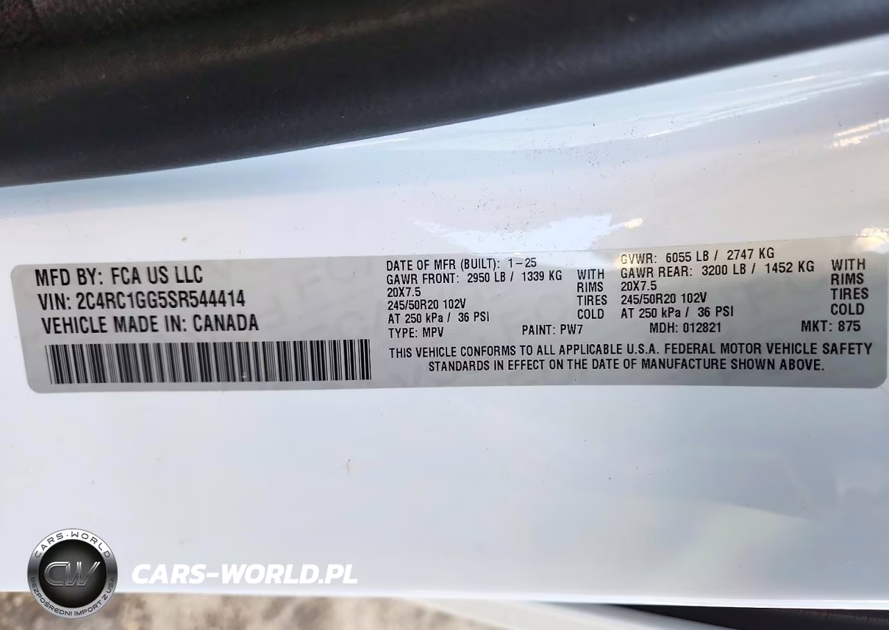 2025 Chrysler Pacifica Limited VIN:2C4RC1GG5SR544414 - 13