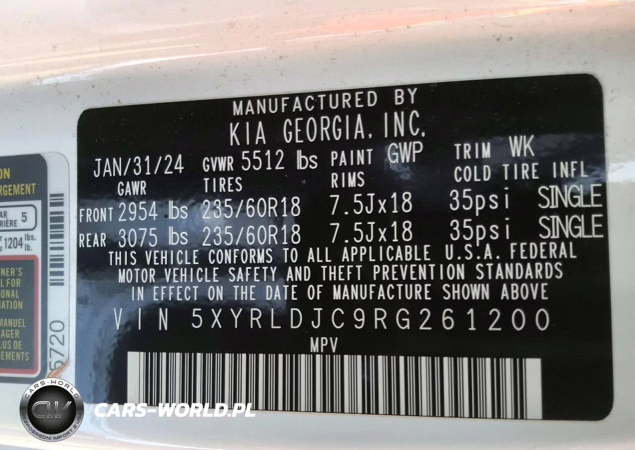 2024 Kia Sorento S VIN:5XYRLDJC9RG261200 - 13