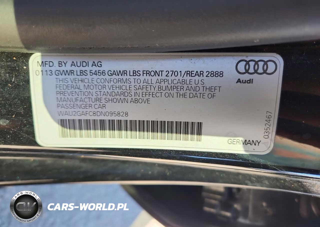 2013 Audi A7 Prestige VIN:WAU2GAFC8DN095828 - 12