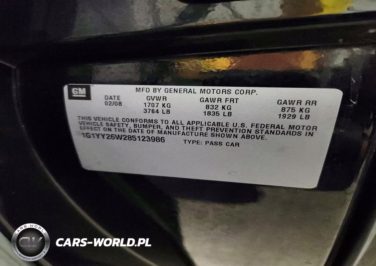 2008 Chevrolet Corvette VIN:1G1YY26W285123986 - 12