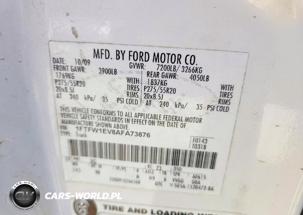 2010 Ford F150 Supercrew VIN:1FTFW1EV8AFA73876 - 12