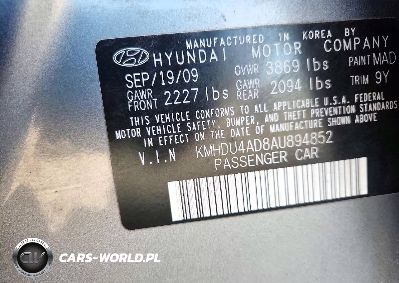 2010 Hyundai Elantra Gls VIN:KMHDU4AD8AU894852 - 12