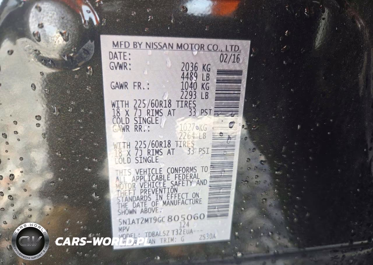 2016 Nissan Rogue Sl VIN:5N1AT2MT9GC805060 - 13