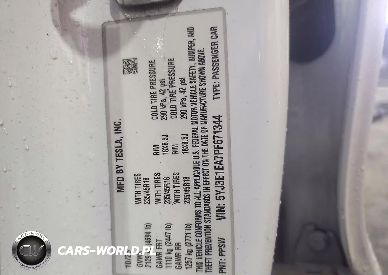 2023 Tesla Model 3 VIN:5YJ3E1EA7PF671344 - 13