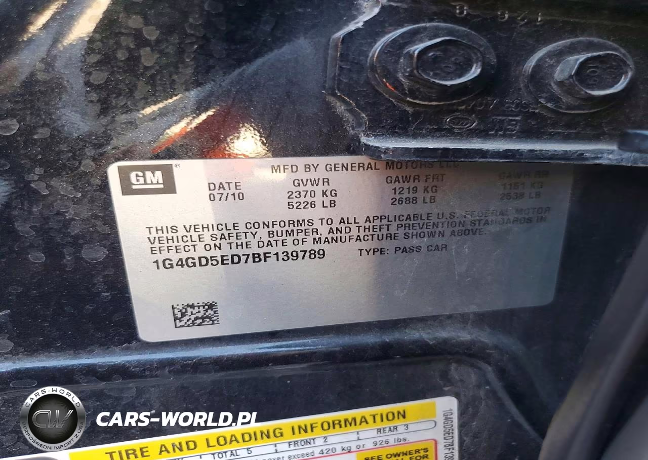 2011 Buick Lacrosse Cxl VIN:1G4GD5ED7BF139789 - 13