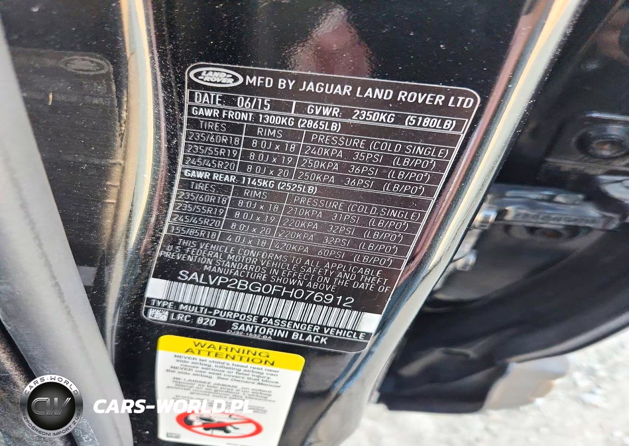 2015 Land Rover Range Rover VIN:SALVP2BG0FH076912 - 13