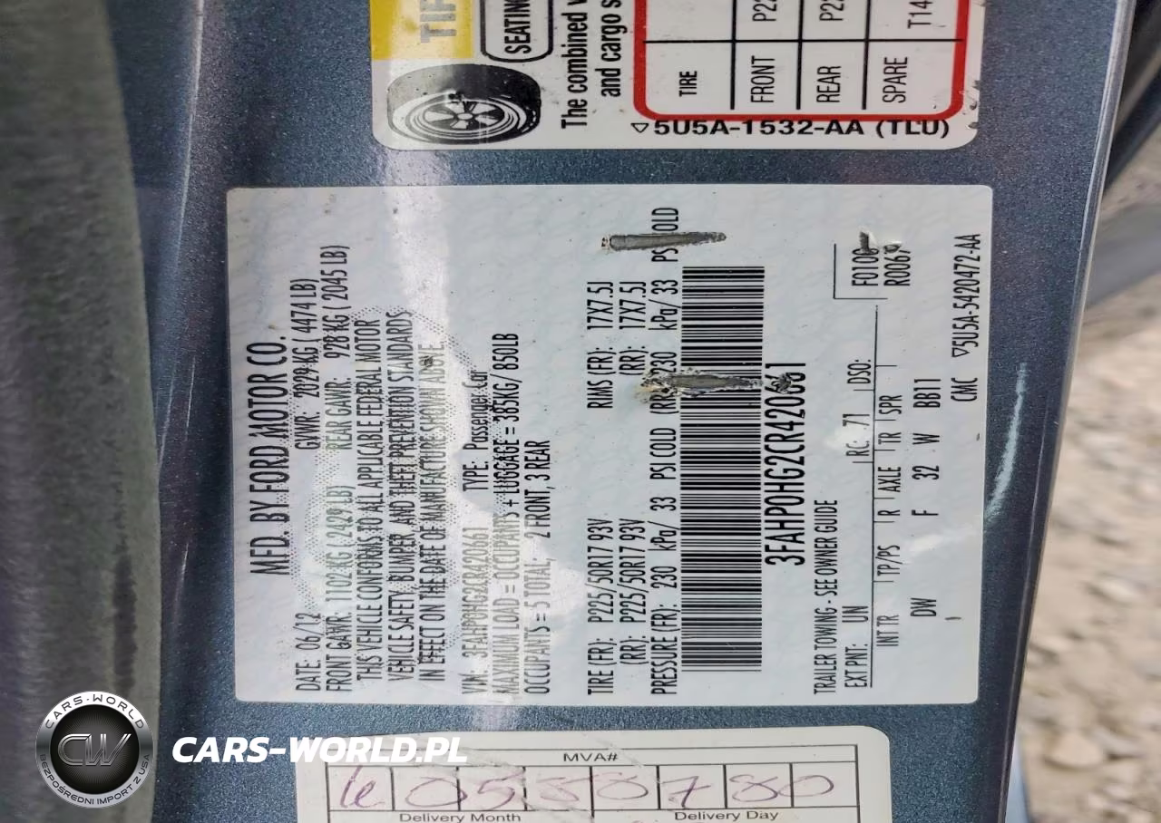 2012 Ford Fusion Se VIN:3FAHP0HG2CR420661 - 13